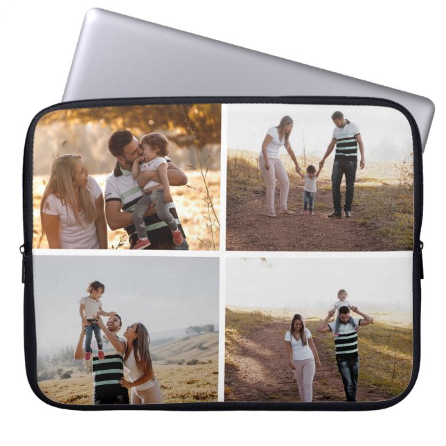 Housses d'ordinateur portable en collage de 4 phot (Devant)