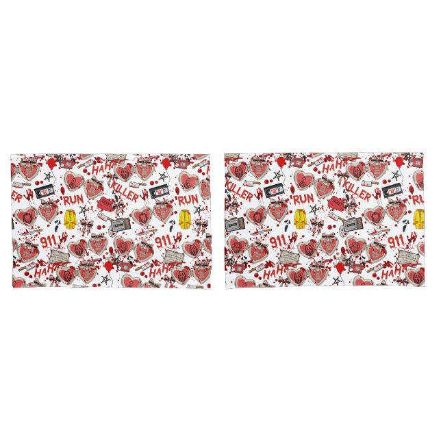 Housses d'oreiller avec éclaboussures de sang de f (devant-Set)