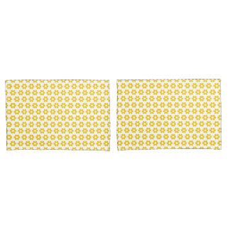 Housses d'oreiller - Fleurons Jaunes