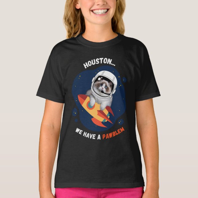 Houston Nous avons un T-shirt PAWblem (Devant)