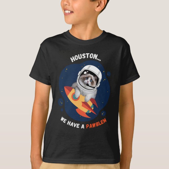 Houston Nous avons un T-shirt PAWblem (Devant)