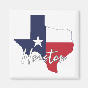 Houston, Texas Drapeau Magnet
