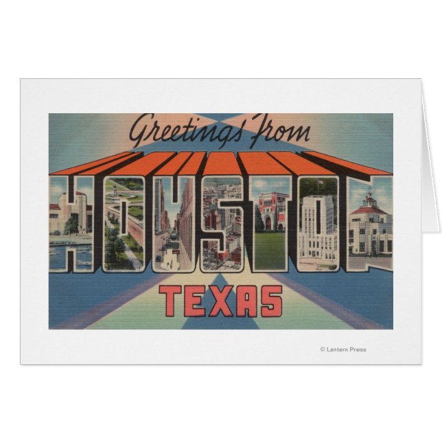 Houston, Texas - Scènes de grandes lettres (Devant horizontal)