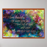 How Beautiful the Feuille, Imprimer, Poster 17"x12