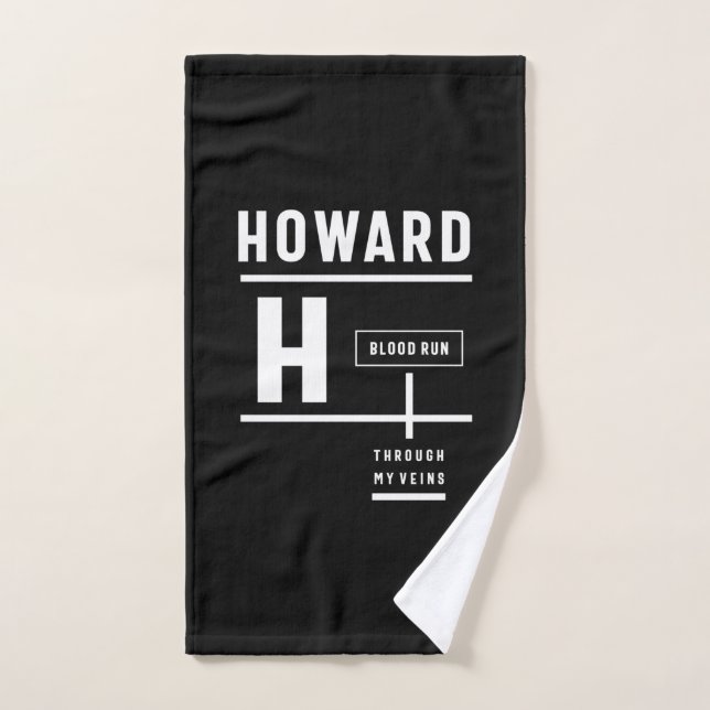 Howard Nom personnalisé Cadeau Anniversaire (Serviette à main)