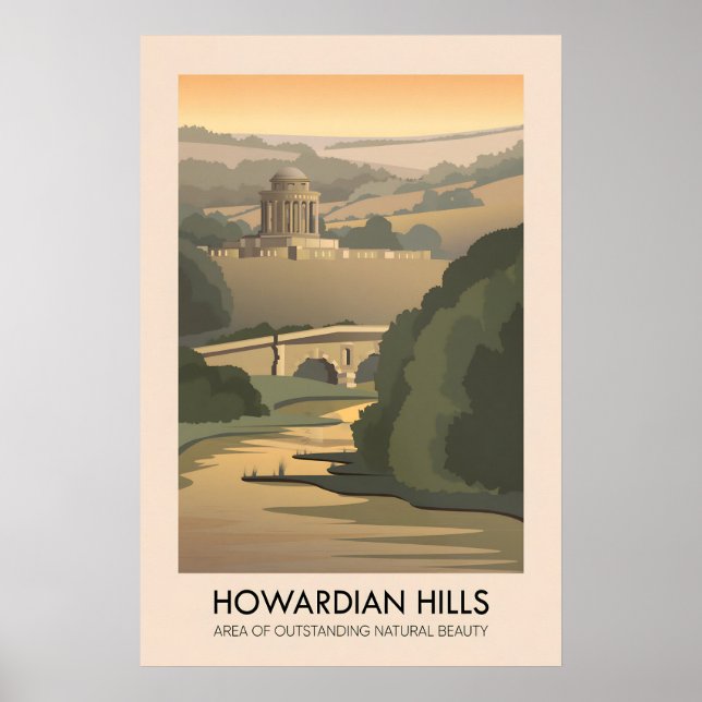 Howardian Hills AONB Travel Poster (Devant)