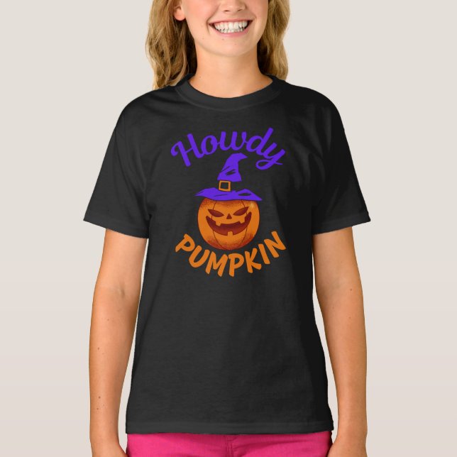 Howdy Citrouille Halloween T-Shirt (Devant)