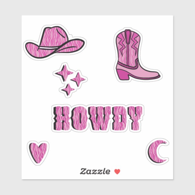 Howdy Cowgirl! Sticker pack  (Feuille)