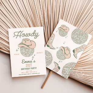 Howdy Disco Invitation de fête d'anniversaire