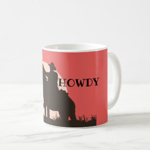Howdy Ranch Cowboy Horse Western Coffee Mug