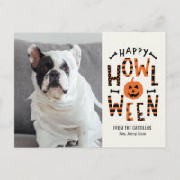 Howl-O-Ween Pet Halloween Carte photo Carte postal