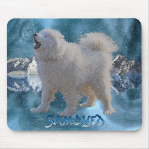 Howling Samoyd Chien dans le Tapis de souris de la