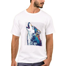Howling Wolf Head - T-shirt couleur Wild Spirit