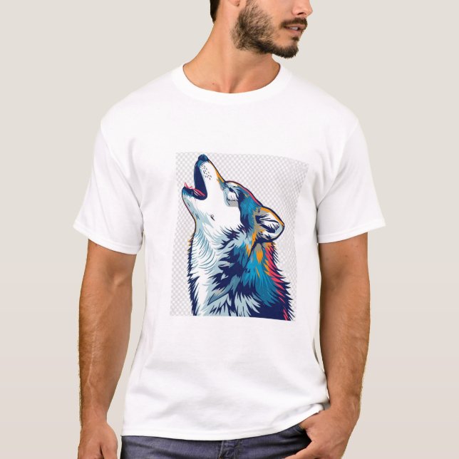 Howling Wolf Head - T-shirt couleur Wild Spirit (Devant)