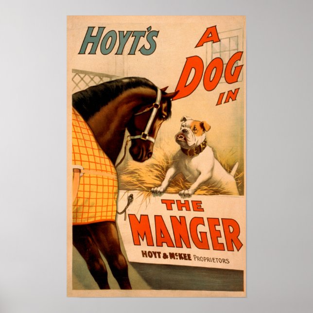 Hoyt's A dog in the Manger Theatre Poster (Devant)