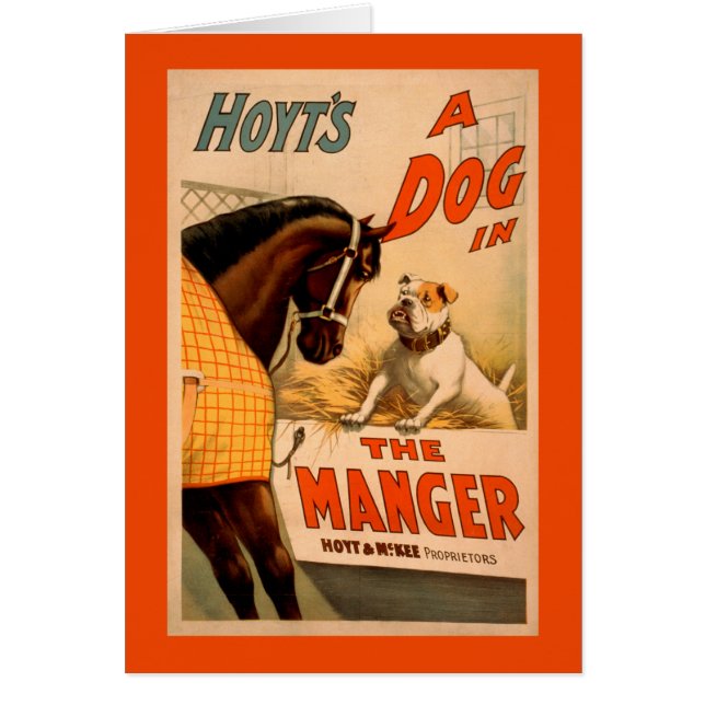 Hoyt's A dog in the Manger Theatre Poster (Devant)