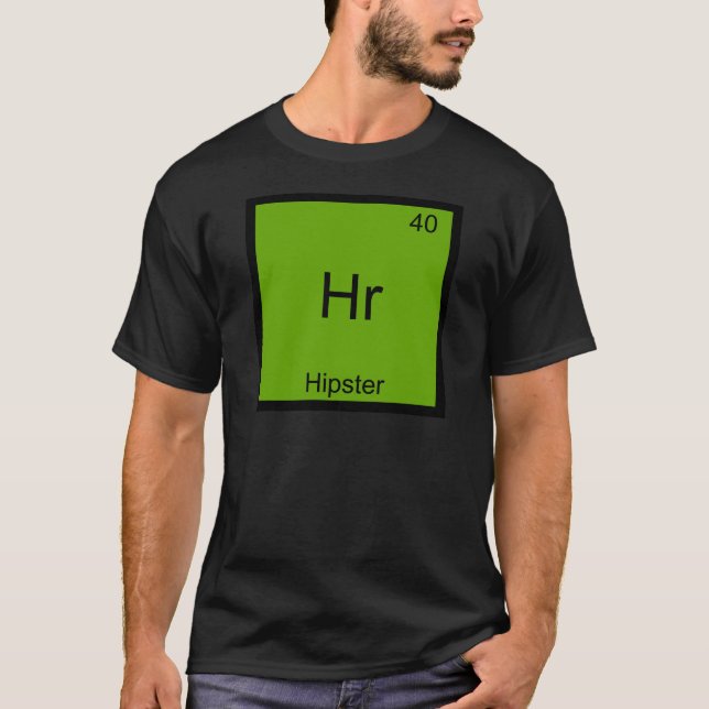 Hr - T-Shirt Hipster Élément Drôle Chimie Mème (Devant)