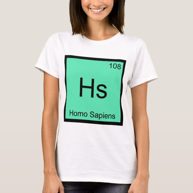 HS - T-shirt de symbole d'élément de chimie de (Devant)