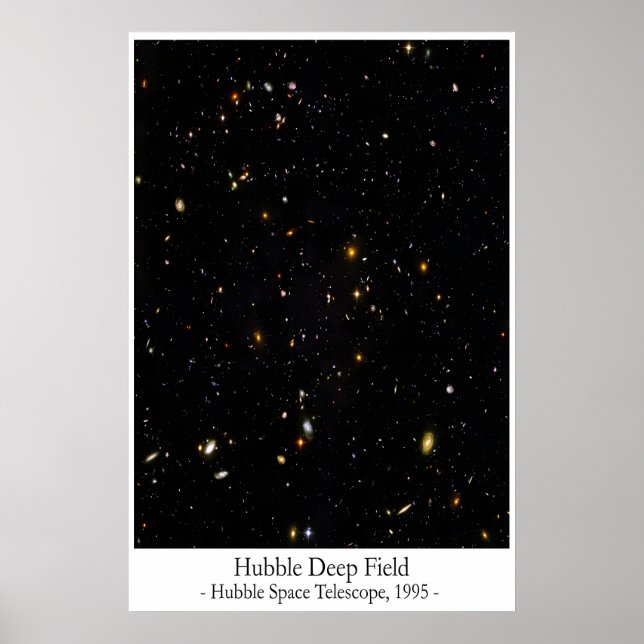 Hubble Deep Field Poster – Iconic Hubble Space (Devant)
