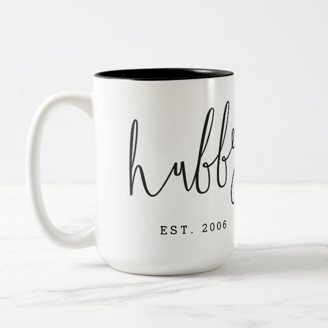 "Hubby" Couple Mug | Anniversaire | Mariage (Gauche)