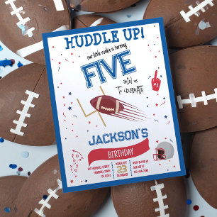 Huddle Up Rookie Football Budget Anniversaire Invi