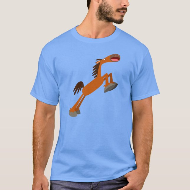 Hue, Cheval ! T-Shirt Cheval de Dessin Animé (Devant)