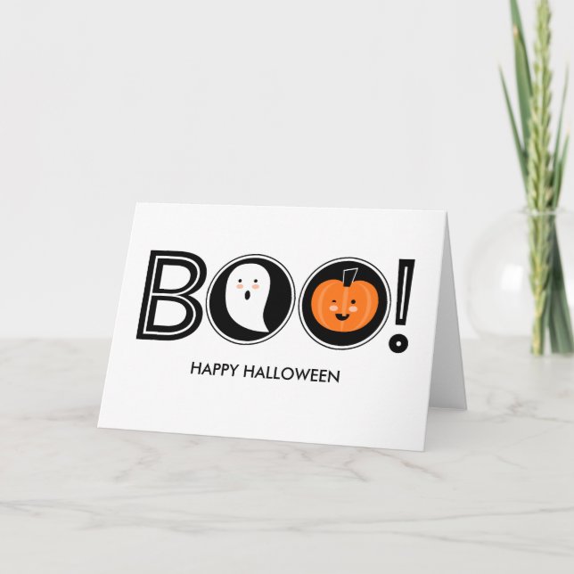 Huez ! Carte de voeux heureuse de Halloween (Devant)
