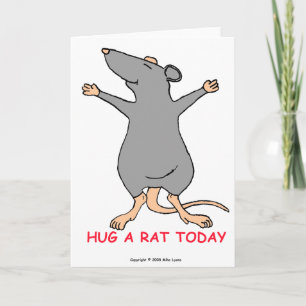 Hug A Rat Today - Carte de voeux