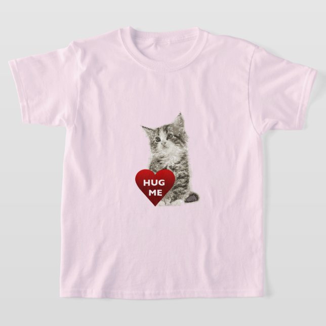 Hug Me - T-Shirt basique pour filles (Poser)