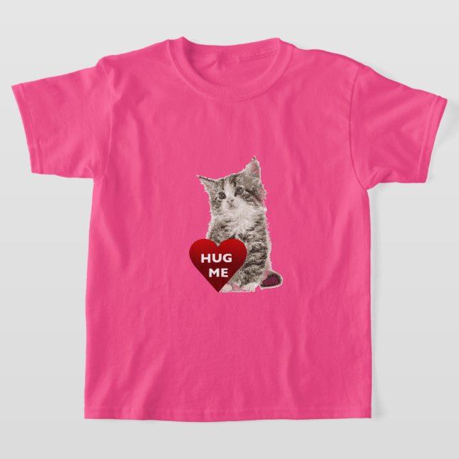 Hug Me - T-Shirt basique pour filles (Poser)
