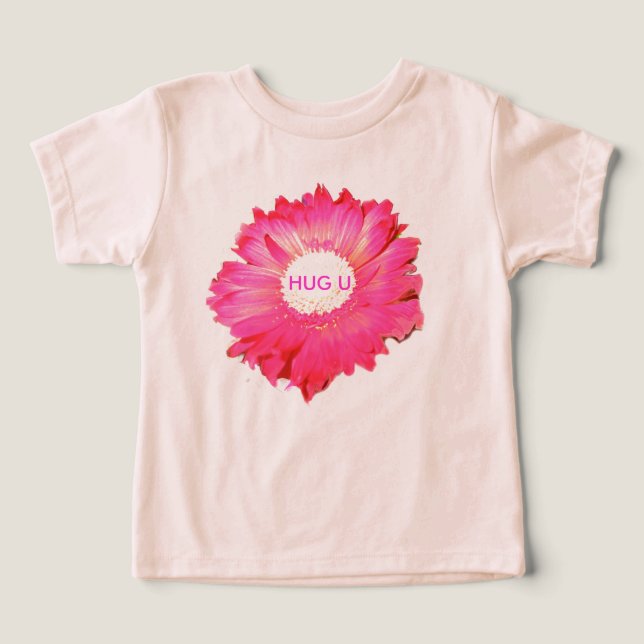 Hug U rose Fuchsia Gerber Daisy (Design Recto)