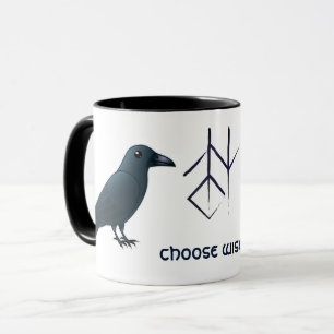 'Huginn & Muninn' sages corbeaux d'Odin Mug