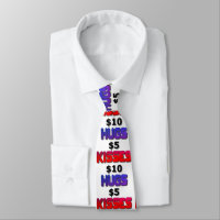 Hugs Cinq Dollars Baisers Dix Dollars Cravate