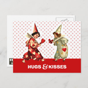 Hugs & Kisses Funny Kids Valentine's Day Cartes po
