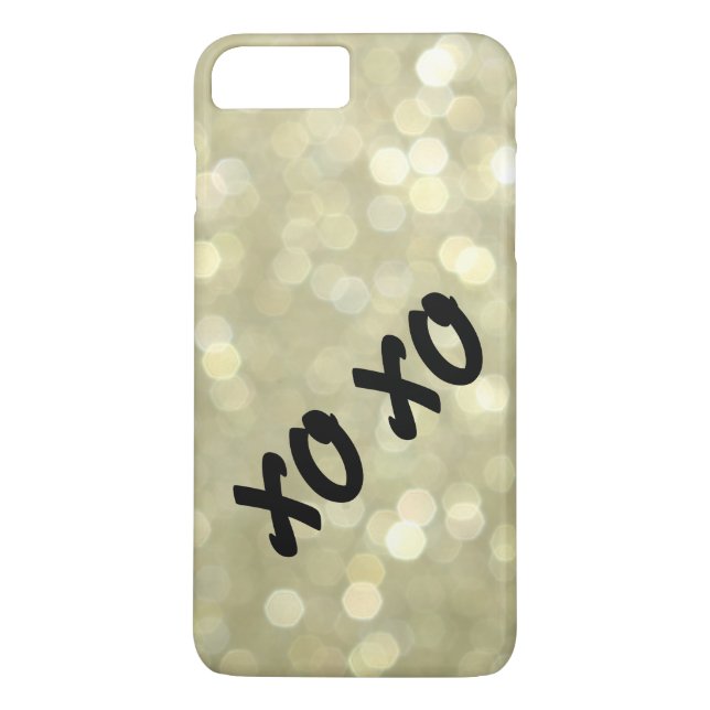 Hugs & Kisses Gold iPhone 7 Plus Coque (Dos)