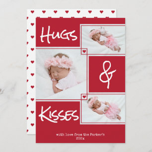 Hugs & Kisses Multi photo Valentine Salutation