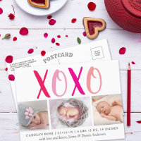 Hugs & Kisses (XOXO) 3 Faire-part de naissance pho