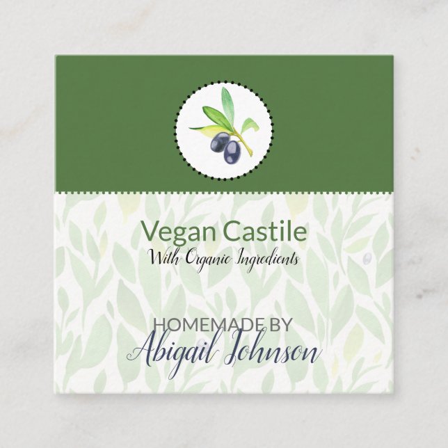 Huile d'Olive Pure Étiquette pour Bain et Corps Fa (Devant)