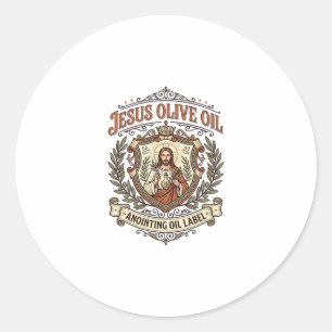Huile d'onction d'huile d'olive Jésus Étiquette Hu