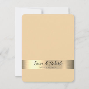 Huile d'or beige Faire-part de mariage Faux rustiq