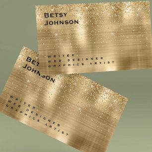 Huile d'or broyée et Carte de visite de Parties sc
