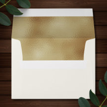Huile d'or Ivoire Faux Forme Enveloppe 5x7