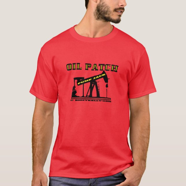 Huile Jack, T-shirt rouge de correction d'huile, (Devant)
