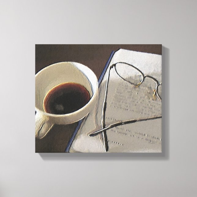 Huile numérique café sur toile (Recto)