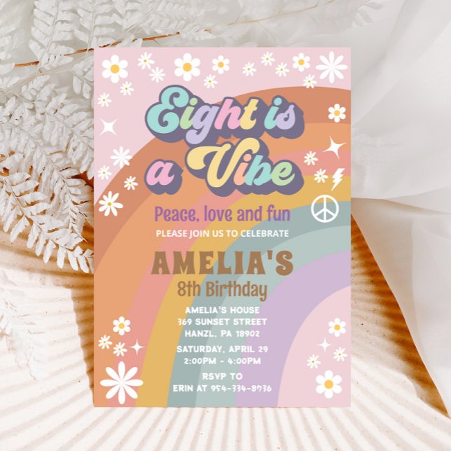 Huit est une invitation à l'anniversaire vibe (Créateur téléchargé)