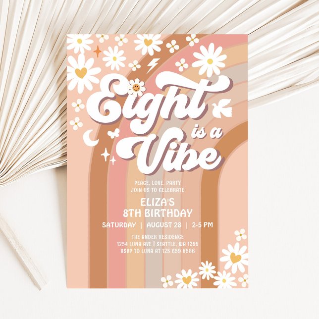 HUIT est une invitation d'anniversaire de vibe Hip (Créateur téléchargé)