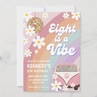 Huit est une vibe invitation de 8ème anniversaire
