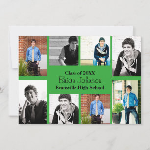 Huit/Neuf Photos Vert - Grad Faire-part