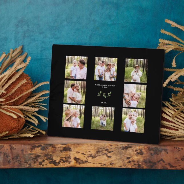 Huit photos personnalisées Famille Collage Plaque  (Côté)