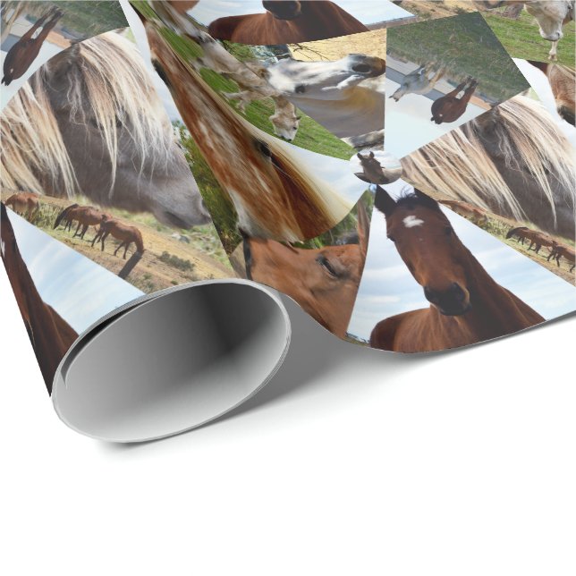 Huit Triangles Cheval, Papier Cadeau (Coin rond)